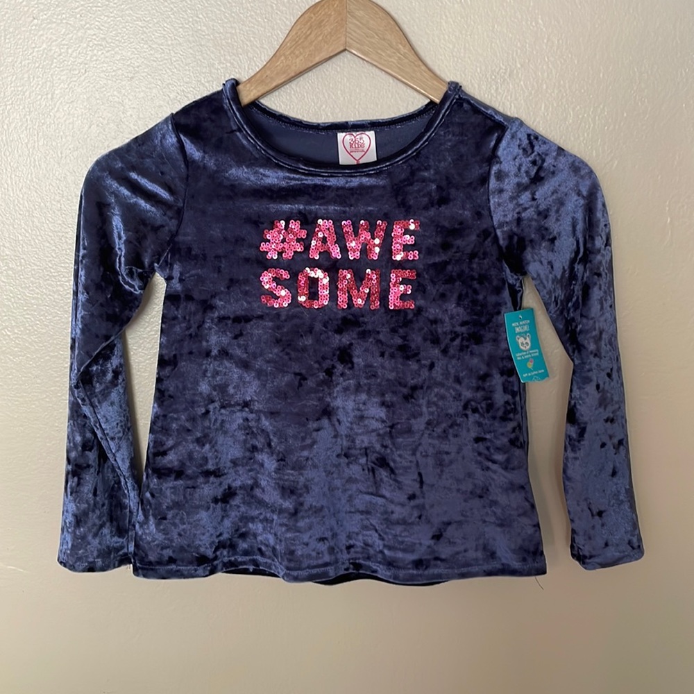 NWT Granimals #Awesome Crushed Velvet Top. 5